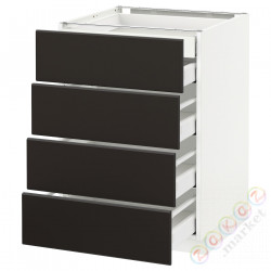 ⭐METOD / MAXIMERA⭐Бывший 4 пт/2n/3śr шу, белый/Кунгсбака антрацит, 60x60 cm⭐ИКЕА-29211907