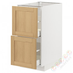 ⭐METOD / MAXIMERA⭐Sсstj 2fr/2в шу, белый/Forsbacka дуб, 40x60 cm⭐ИКЕА-49509134