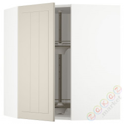 ⭐METOD⭐Шкаф навесной угловой с каруселью, белый/Stensund бежевый, 68x80 cm⭐ИКЕА-99407977