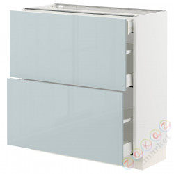 ⭐METOD / MAXIMERA⭐Кабинет stj 2fr/3шу, белый/Kallarp jasnoсерый-синий, 80x37 cm⭐ИКЕА-99478936