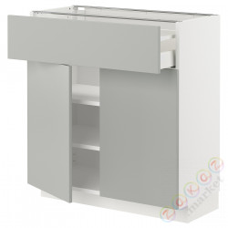 ⭐METOD / MAXIMERA⭐Затененный ящик/2 Drz, белый/Havstorp светло-серый, 80x37 cm⭐ИКЕА-99539379