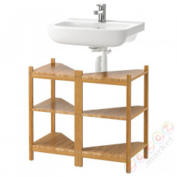 ⭐RAGRUND / BJORKAN⭐Книжный шкаф narożny pod umywalkę, бамбук⭐ИКЕА-39546877