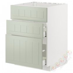 ⭐METOD / MAXIMERA⭐Постоянный шкаф/капюшон zint. с ящиками, белый/Stensund светло-зеленый, 60x60 cm⭐ИКЕА-79486584