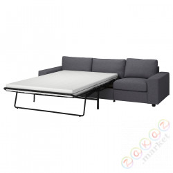 ⭐VIMLE⭐Раскладывающийся диван3-человекowa, сширокийmi связаныokietnikami/Gunnared средний серый⭐ИКЕА-99545257