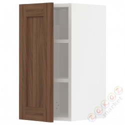 ⭐METOD⭐Навесной шкаф с полками, белый Enköping/коричневый орех, 30x60 cm⭐ИКЕА-09475126