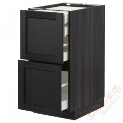 ⭐METOD / MAXIMERA⭐Sсstj 2fr/2n/śr/в шу, черный/Lerhyttan черный морилка, 40x60 cm⭐ИКЕА-19260286