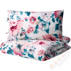 ⭐BODILSKER⭐Poszwa na kołdrę i posвызовka, разноцветный/цветочный узор, 150x200/50x60 cm⭐ИКЕА-70520498