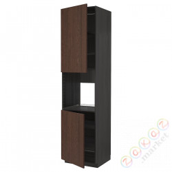 ⭐METOD⭐Шестой огромный 2dr/половина, черный/Sinarp коричневый, 60x60x240 cm⭐ИКЕА-99469748