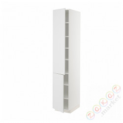 ⭐METOD⭐Высокий шкаф с полками/2Drz, белый/Stensund белый, 40x60x220 cm⭐ИКЕА-69457271