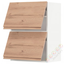 ⭐METOD⭐Горизонтальный шкаф 2 Drzв и открытое касание, белый/Voxtorpподражание. дуб, 60x80 cm⭐ИКЕА-09402248
