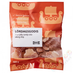 ⭐LORDAGSGODIS⭐Kwaśnт.е.cukierki żelki, со вкусом колы, 100 g⭐ИКЕА-90480547