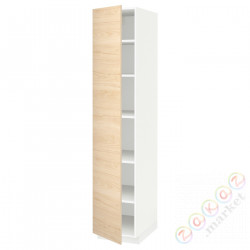 ⭐METOD⭐Высокий шкаф/полки, белый/Askersund яркий узор ясеня, 40x60x200 cm⭐ИКЕА-39455669