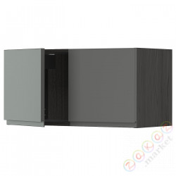 ⭐METOD⭐настенный шкаф/2 дверь, черный/Voxtorpтемно-серый, 80x40 cm⭐ИКЕА-29465862