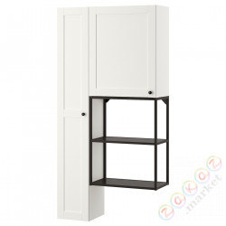 ⭐ENHET⭐Комбинация для хранения белья, антрацит/белый rama90x32x180 cm⭐ИКЕА-69331502