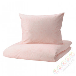 ⭐JATTEVALLMO⭐Poszwa na kołdrę i 2 posвызовki, светло-розовый/белый, 200x200/50x60 cm⭐ИКЕА-40500680