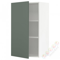 ⭐METOD⭐Навесной шкаф с полками, белый/Bodarp серо-зеленый, 60x100 cm⭐ИКЕА-29459130