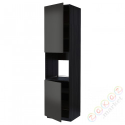 ⭐METOD⭐Шестой огромный 2dr/половина, черный/Nickebo матантрацит, 60x60x240 cm⭐ИКЕА-89498237