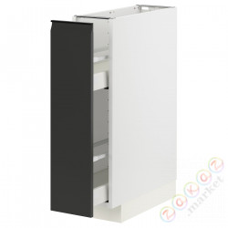 ⭐METOD / MAXIMERA⭐Кабинет ул./wysuwане wyposażenт.е.доб, белый/Upplöv матантрацит, 20x60 cm⭐ИКЕА-79492976