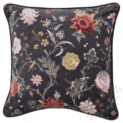 ⭐NASSELKLOCKA⭐Наволочка, антрацит/цветочный узор, 50x50 cm⭐ИКЕА-60515459