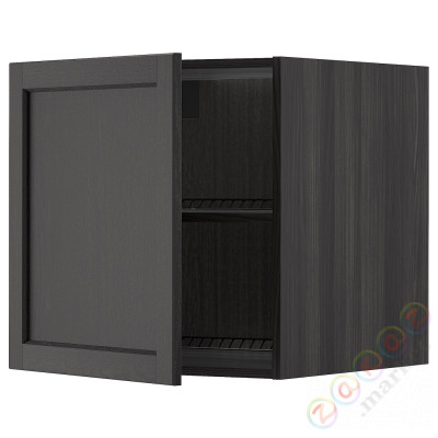 ⭐METOD⭐Верх для холодильника/морозильная камера, черный/Lerhyttan черный морилка, 60x60 cm⭐ИКЕА-09454708