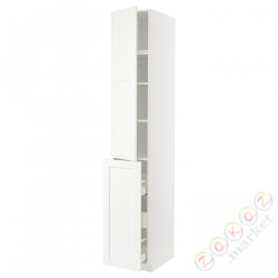 ⭐METOD / MAXIMERA⭐Sза wys 3шу/1d/2половина, белый Enköping/белый имитация дерева, 40x60x240 cm⭐ИКЕА-49473564