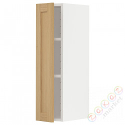 ⭐METOD⭐Навесной шкаф с полками, белый/Forsbacka дуб, 20x80 cm⭐ИКЕА-59509379