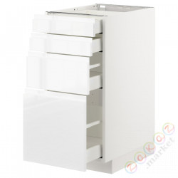 ⭐METOD / MAXIMERA⭐Бывший 4 пт/4шу, белый/Блеск Voxtorp/белый, 40x60 cm⭐ИКЕА-99253913