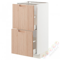 ⭐METOD / MAXIMERA⭐Шкаф/2 шу/, белый/Fröjered яркий бамбук, 40x37 cm⭐ИКЕА-79330286