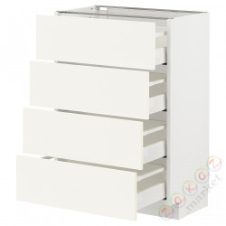 ⭐METOD / MAXIMERA⭐Sза st 4fr/4шу, белый/Vallstena белый, 60x37 cm⭐ИКЕА-59507196