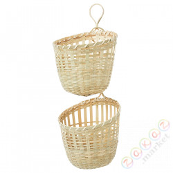 ⭐TOLKNING⭐Корзинаyk висит, набор. 2 шт.., wykonano ręcznт.е.бамбук⭐ИКЕА-50512649