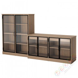 ⭐LANESUND⭐Книжный шкаф, серо-коричневый, 282x47x152 cm⭐ИКЕА-69514728