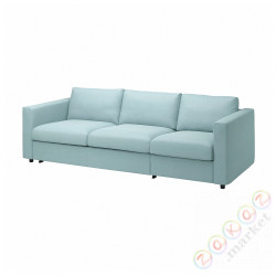 ⭐VIMLE⭐Чехол на диван-кровать3 человек., Saxemara светло-синий⭐ИКЕА-29399358
