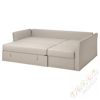 ⭐HOLMSUND⭐Угловой диван-кровать, Нордвалла бежевый⭐ИКЕА-79150751