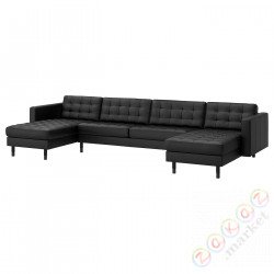 ⭐LANDSKRONA⭐Диван 5-человекowa с шезлонгами, Бабушка/Бомстад черный/дерево/черный⭐ИКЕА-89444230