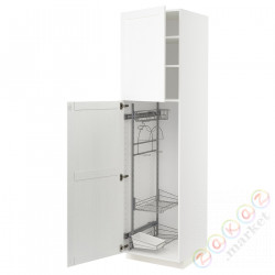 ⭐METOD⭐Высокий шкаф/домашний интерьер, белый Enköping/белый имитация дерева, 60x60x220 cm⭐ИКЕА-59473525