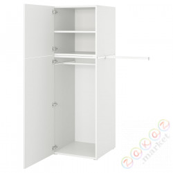 ⭐PLATSA⭐Гардероб/2 дверь, белый/Fonnes white, 90-107x57x181 cm⭐ИКЕА-79437287