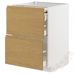 ⭐METOD / MAXIMERA⭐Кабинет ул. сwysuwanym blatem/3шу, белый/Voxtorpподражание. дуб, 60x60 cm⭐ИКЕА-89538078