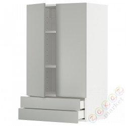 ⭐METOD / MAXIMERA⭐Sза c 2 Drz/2 ящики, белый/Havstorp светло-серый, 60x100 cm⭐ИКЕА-89538592