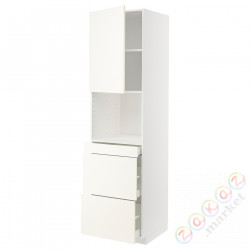 ⭐METOD / MAXIMERA⭐Обувь для микрокомбо дверь/3шу, белый/Vallstena белый, 60x60x220 cm⭐ИКЕА-19507462