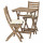 ⭐ASKHOLMEN⭐Таблица +2 стулья, снаружи, светло-коричневое пятно/Kuddarna бежевый⭐ИКЕА-39286153