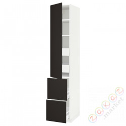 ⭐METOD / MAXIMERA⭐H пополам/4 шу/Drz/2 fr, белый/Кунгсбака антрацит, 40x60x220 cm⭐ИКЕА-59362264