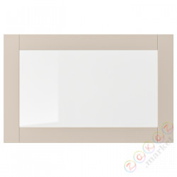 ⭐SINDVIK⭐Дверь стаканане, jasny серо-бежевый/Чистое стекло, 60x38 cm⭐ИКЕА-80490924