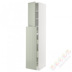 ⭐METOD / MAXIMERA⭐Sза wys сwys 4шу/1Drz/2половина, белый/Stensund светло-зеленый, 40x60x220 cm⭐ИКЕА-19487223