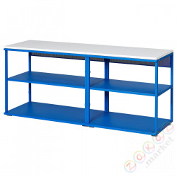 ⭐PLATSA⭐Открытый книжный шкаф, синий, 140x42x63 cm⭐ИКЕА-49521701