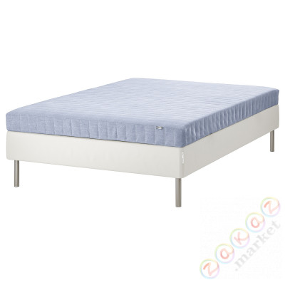⭐ESPEVAR/VADSO⭐Континентальная кровать, белый/жесткий голубой, 140x200 cm⭐ИКЕА-09414755