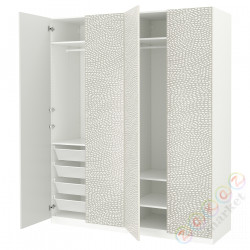 ⭐PAX / MISTUDDEN⭐Комбинация шкафов, белый/Серый шаблон, 200x60x236 cm⭐ИКЕА-19522962