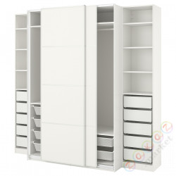 ⭐PAX / MEHAMN⭐Гардероб, белый/2ул. белая, 250x66x236 cm⭐ИКЕА-19433193