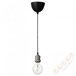 ⭐JALLBY / LUNNOM⭐Подвесной светильник сżarówką, никелированная/прозрачный шар⭐ИКЕА-39491506