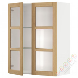 ⭐METOD⭐Шах половина/2 стакан Drz, белый/Forsbacka дуб, 80x100 cm⭐ИКЕА-79509359