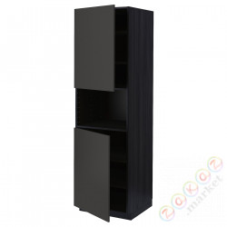 ⭐METOD⭐Ш x В ст микрофон 2Drz/половина, черный/Nickebo матантрацит, 60x60x200 cm⭐ИКЕА-79497417